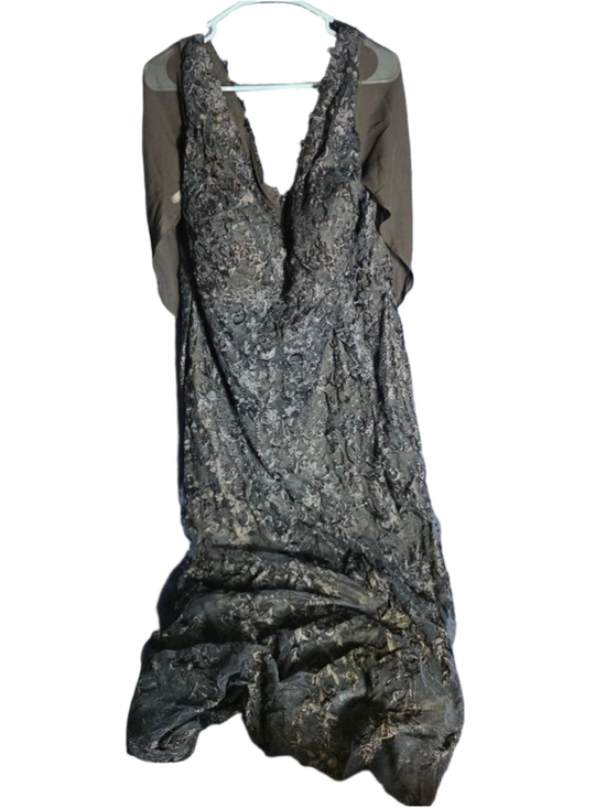 Unbranded Dresses & Skirts - Women's Unbranded Black and deep navy blue Lace Overlay Formal Dress 22W wed